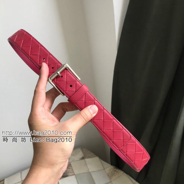 BV高端男士皮帶 寶緹嘉intreccio編織雙面啞光小牛皮腰帶  jjp1538